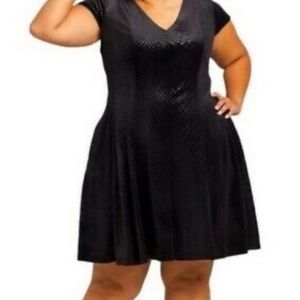 Lane Bryant Velvet Snakeskin Midi Dress 18/20